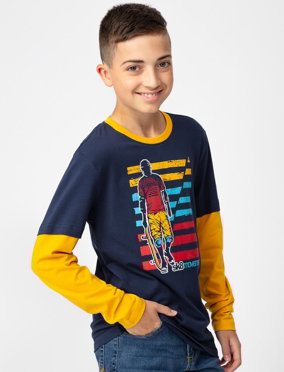 T-shirt imprimé à manches longues