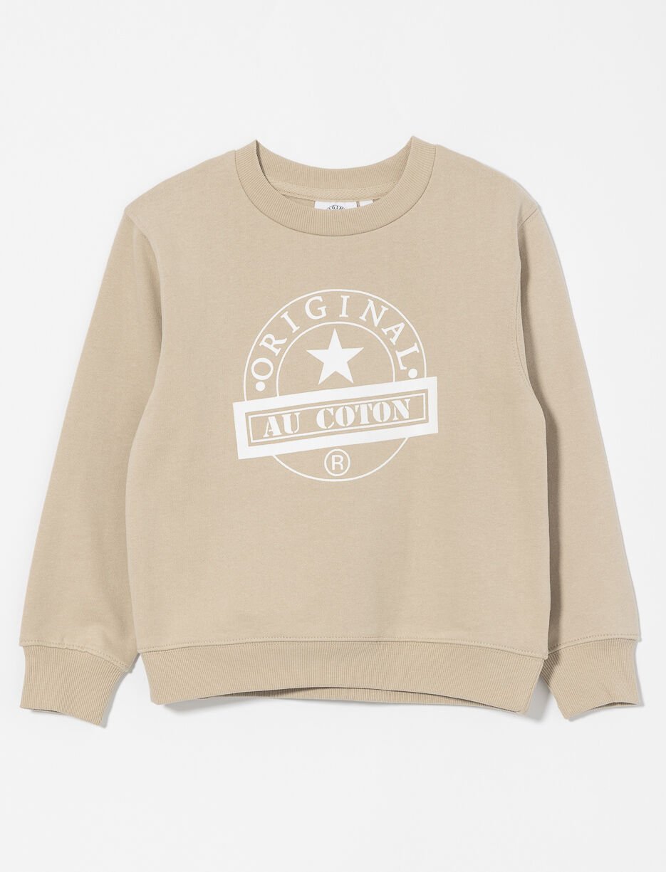 Chandail imprimé à épaules tombantes - petite fille