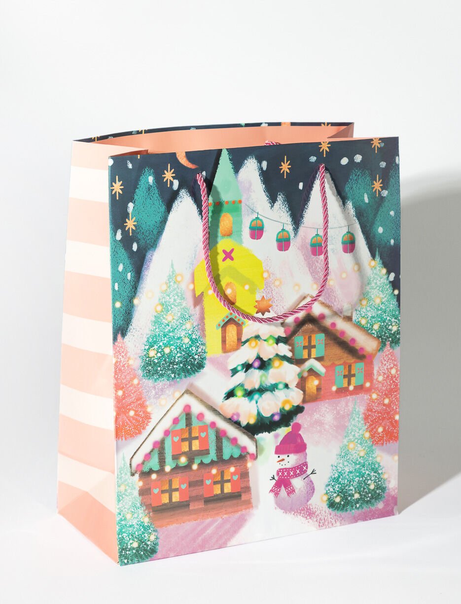 Sac cadeau No&euml;l moyen