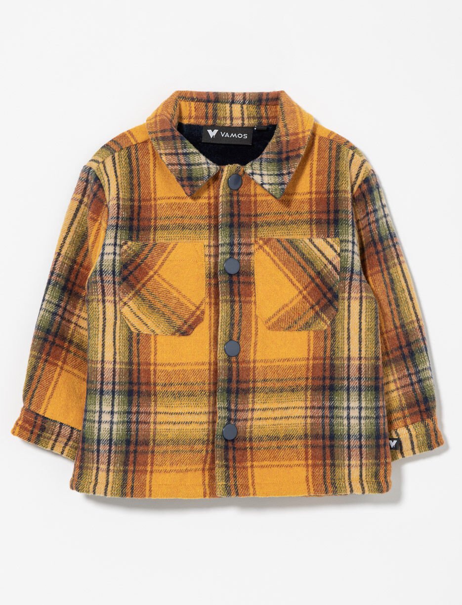 Plaid Sherpa-lined Shacket - Baby Boy
