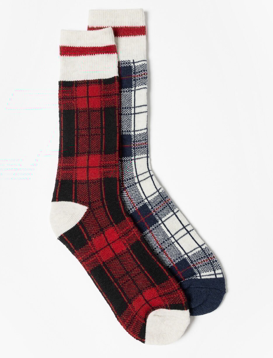Plaid Crew Socks - Pack of 2