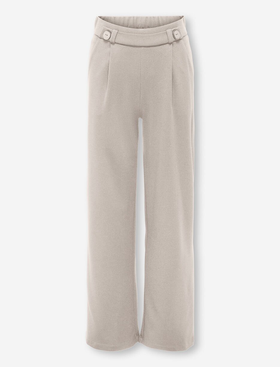 Pantalon jambe large &agrave; taille &eacute;lastique