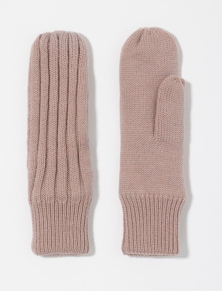 Mitaines en tricot doublées en polar