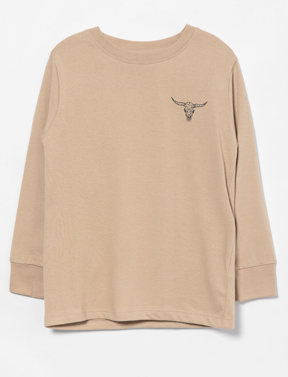 T-shirt imprimé au dos à col rond - ado garçon