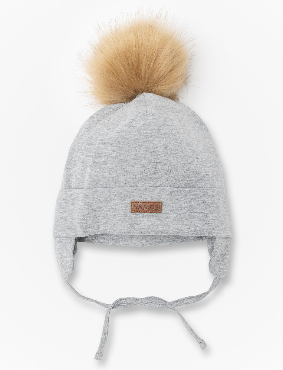 Tuque à pompon et oreilles - bébé