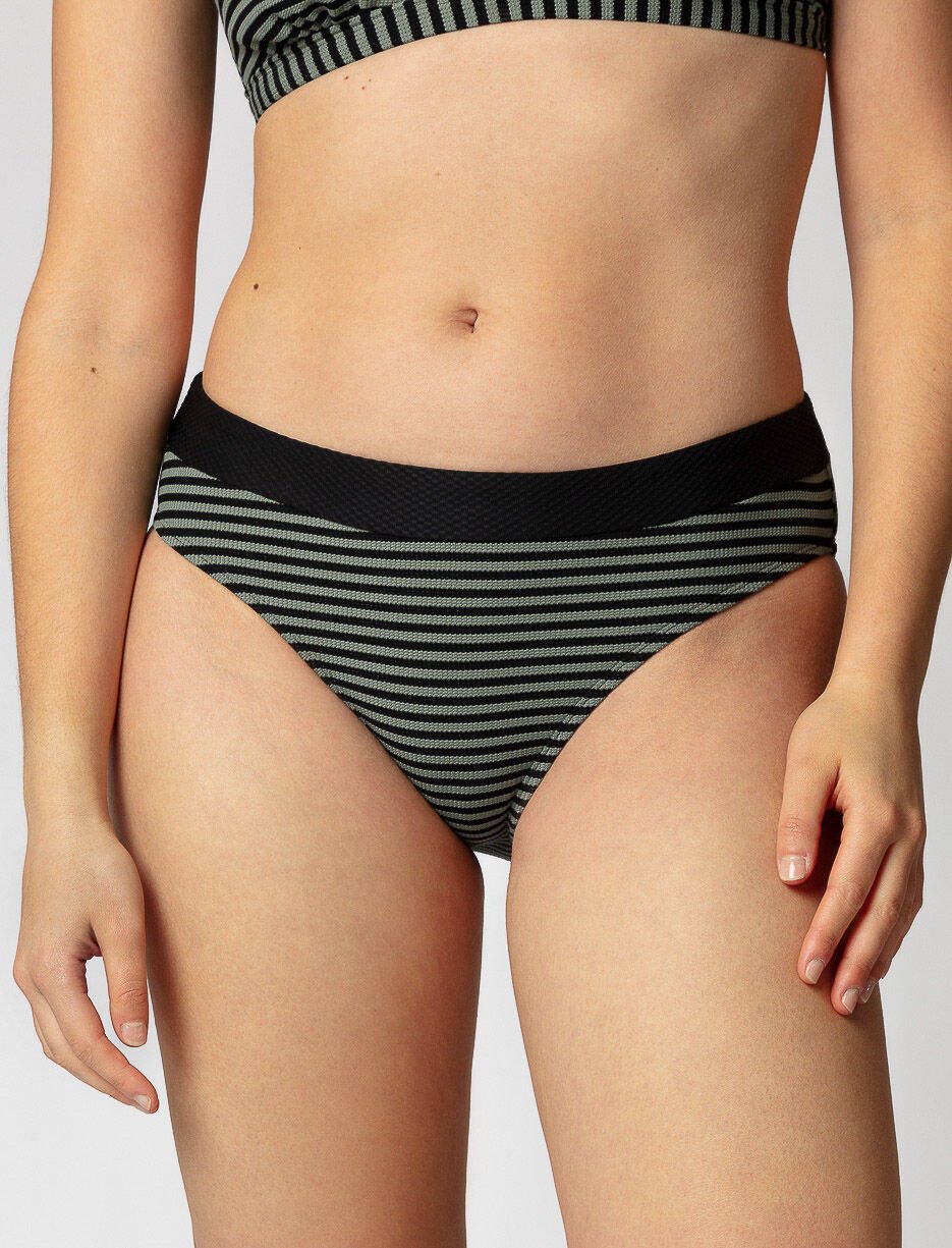 Bas de bikini à rayures