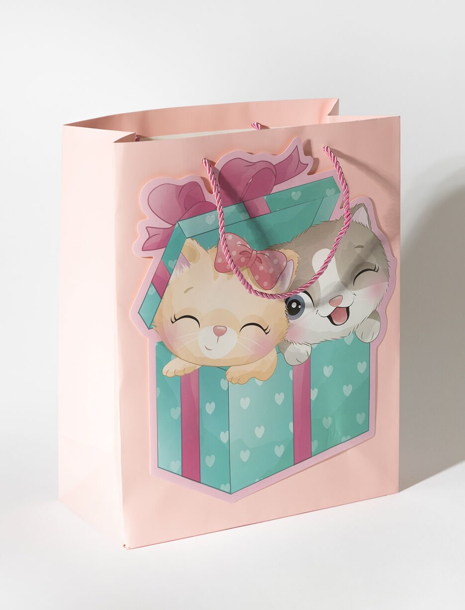 Sac cadeau chat moyen 