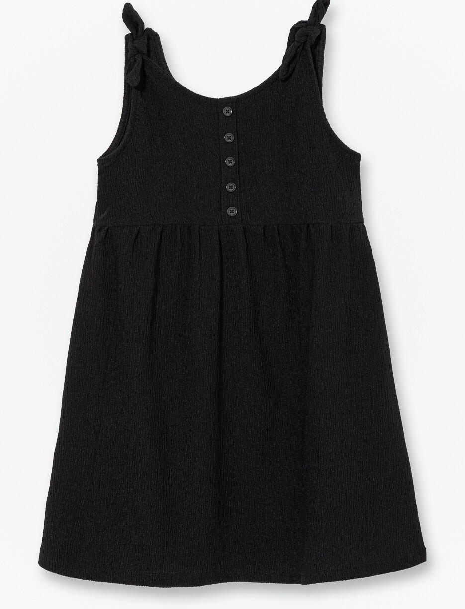 Tie-strap Textured Dress