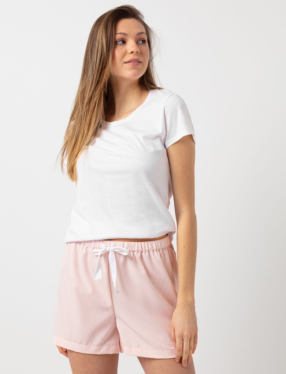 Short de pyjama &agrave; rayures