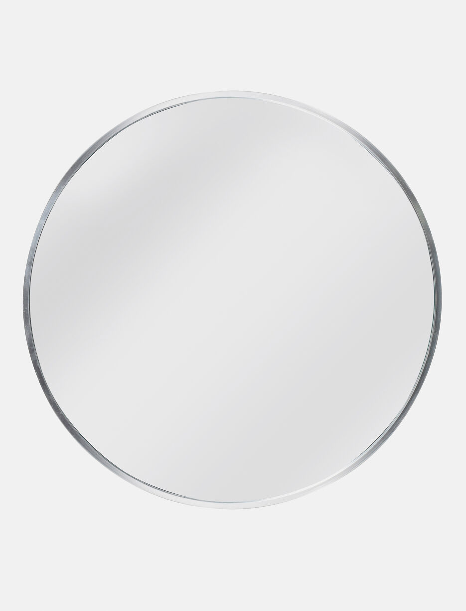 Miroir rond en aluminium argenté