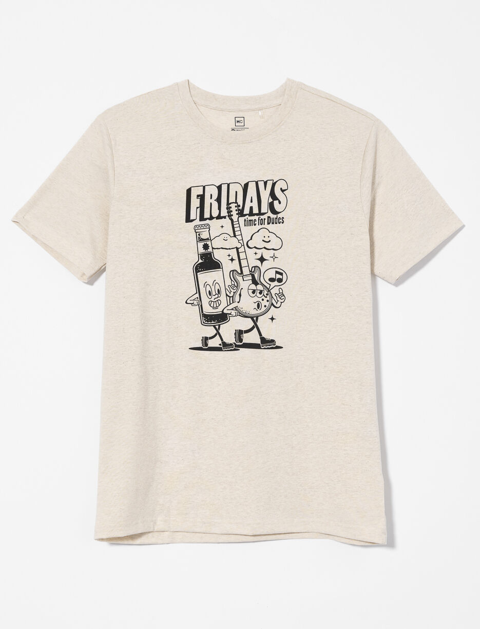 T-shirt imprimé à col rond