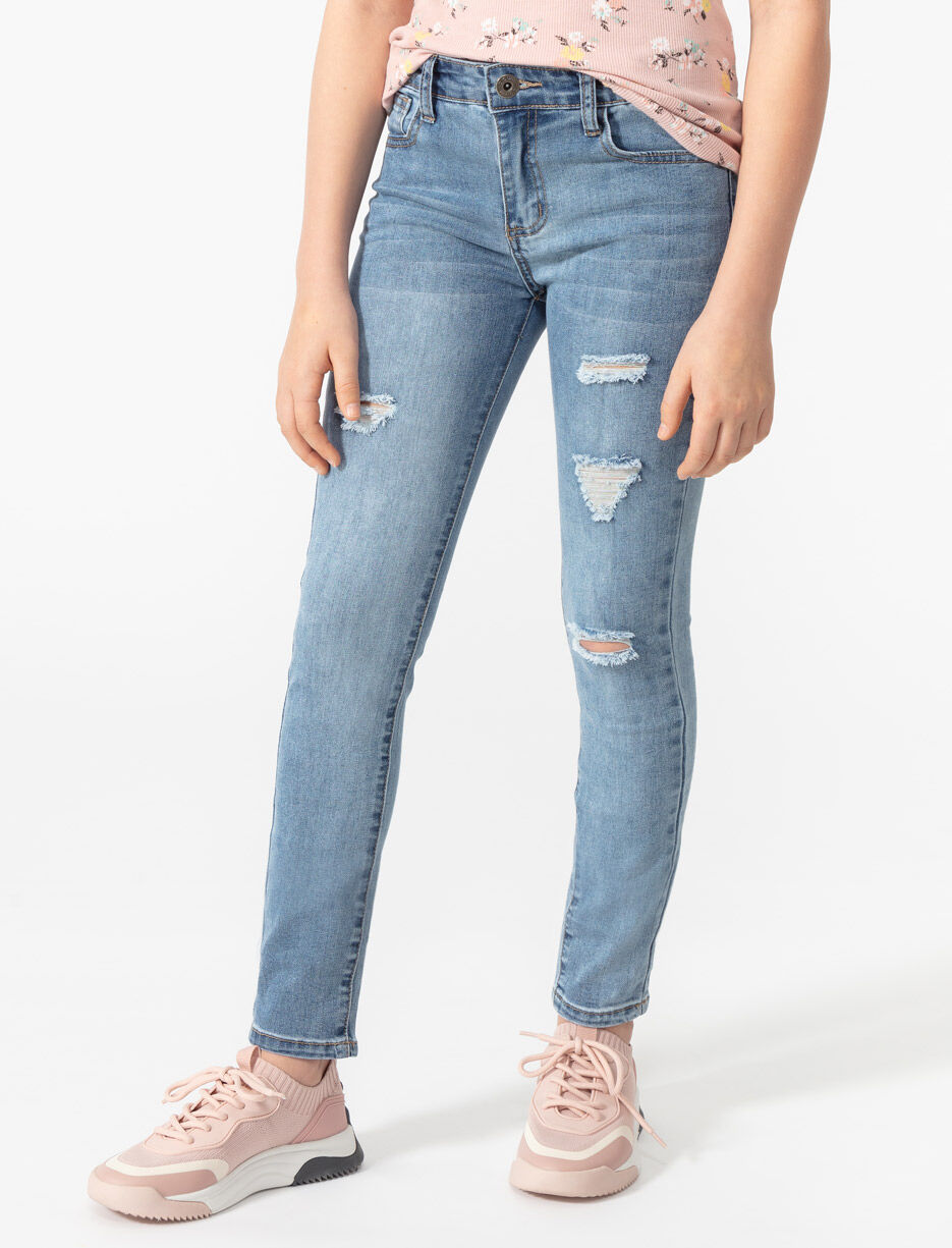 Jean skinny à taille régulière déchiré