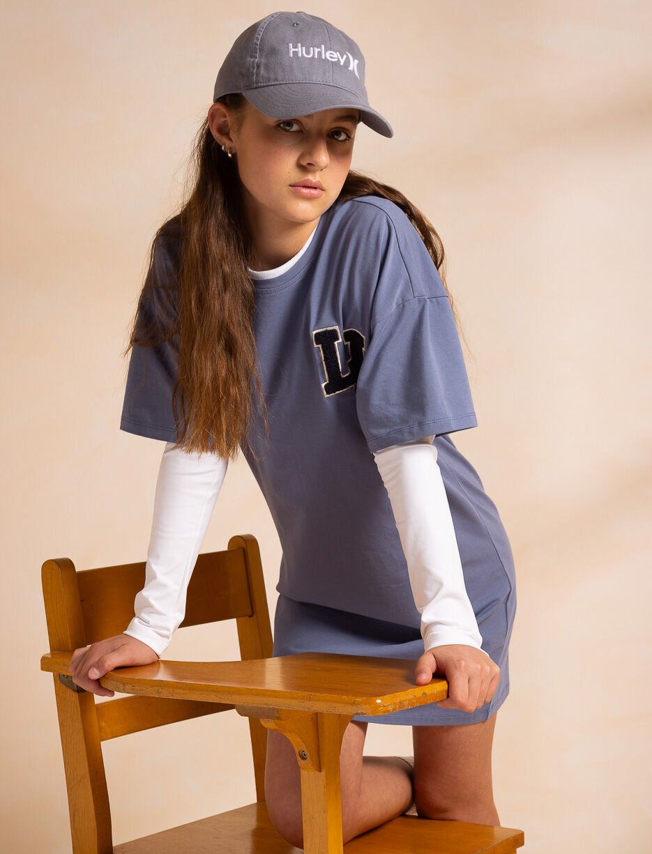 T-shirt Dress with LA Embroidery 