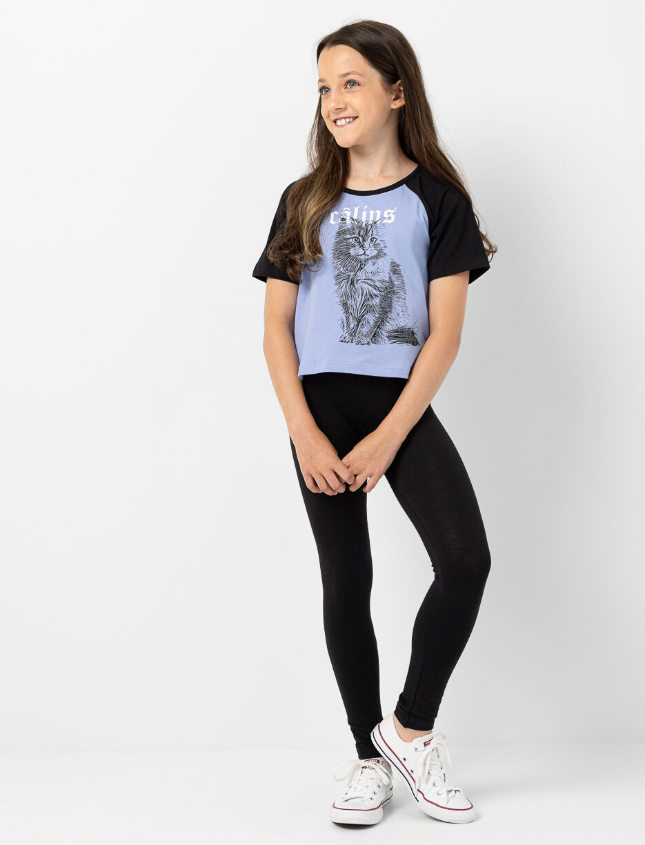 Legging en coton à taille élastique