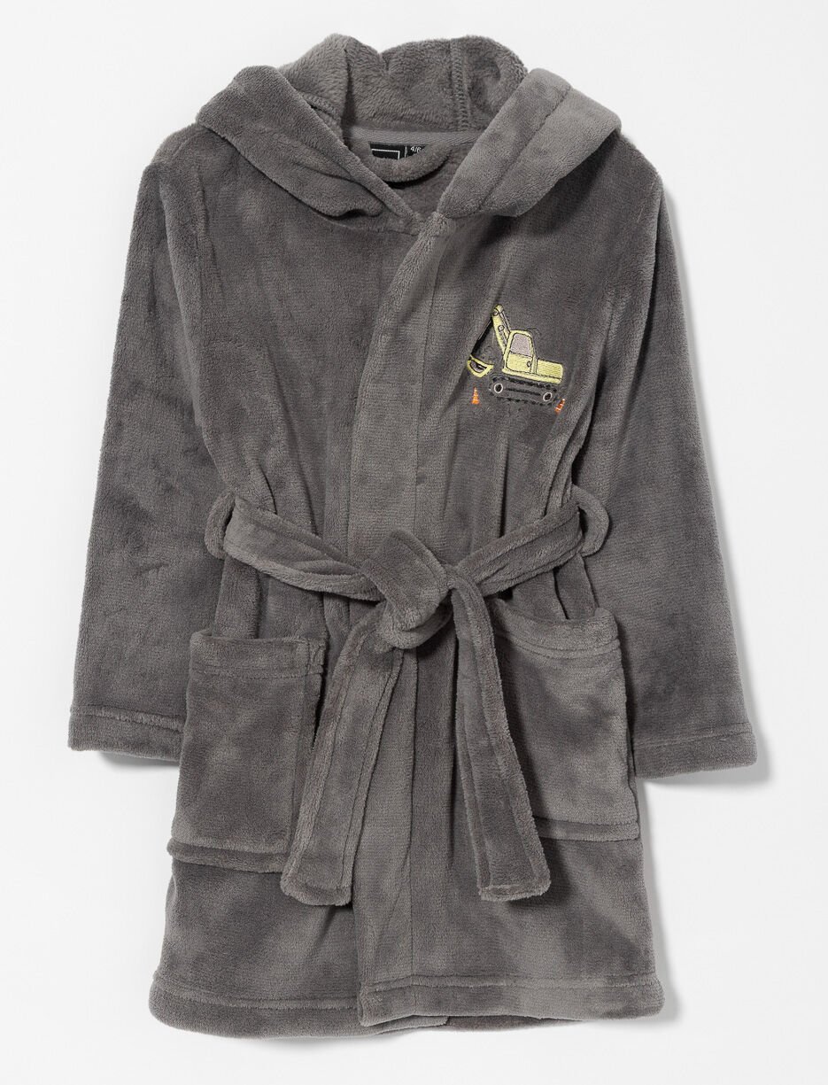Plush Bathrobe with Embroidery - Little Boy