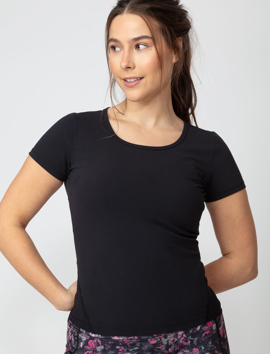 Fitted Sports T-shirt with Mesh Inserts