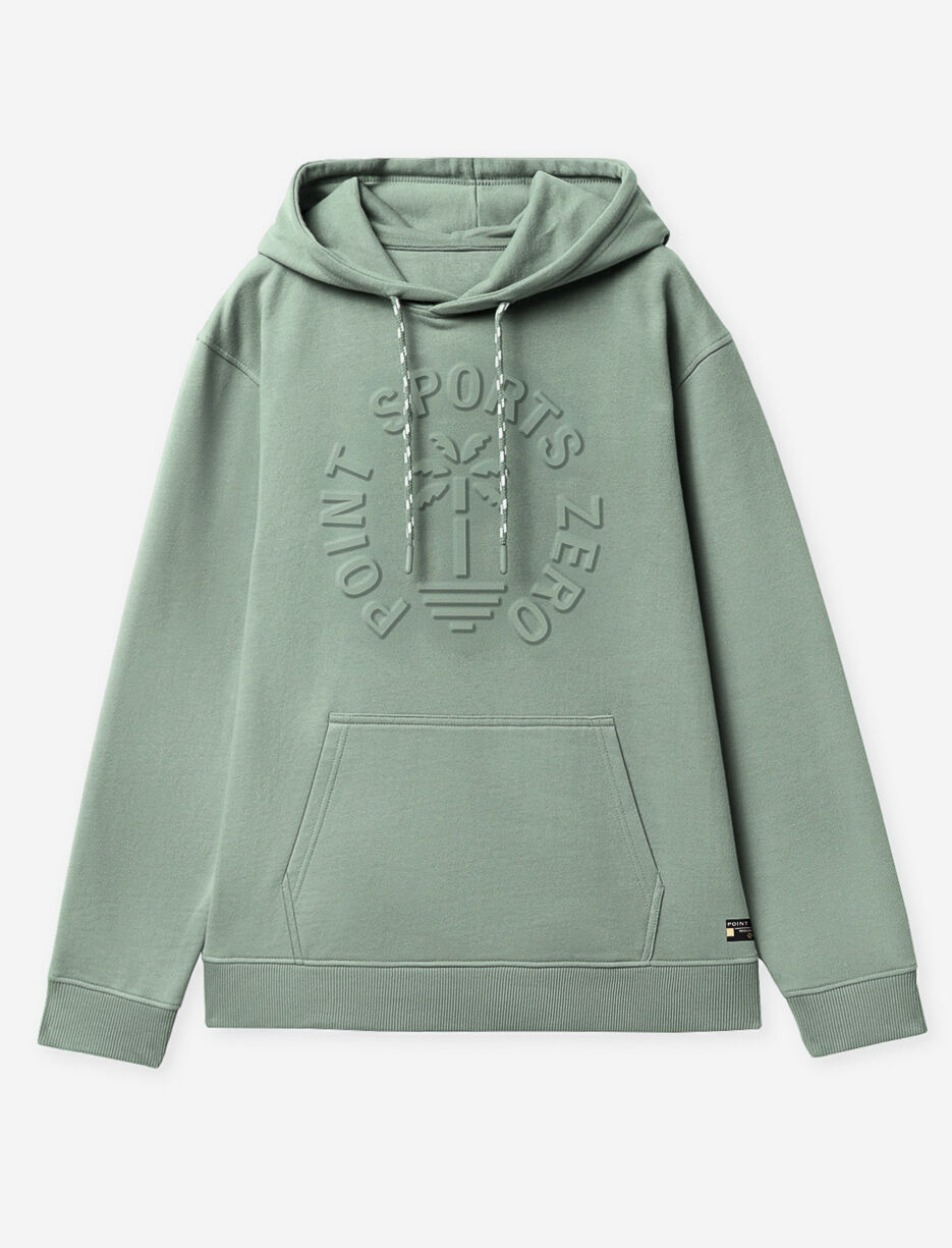 Hooded Sweatshirt with Kangaroo Pocket &ndash; Embossed Design
