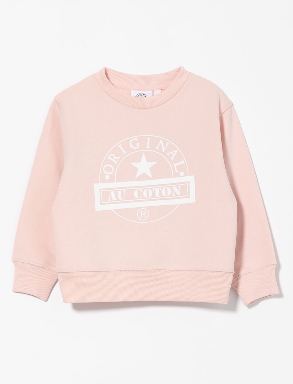 Chandail imprimé à épaules tombantes - petite fille