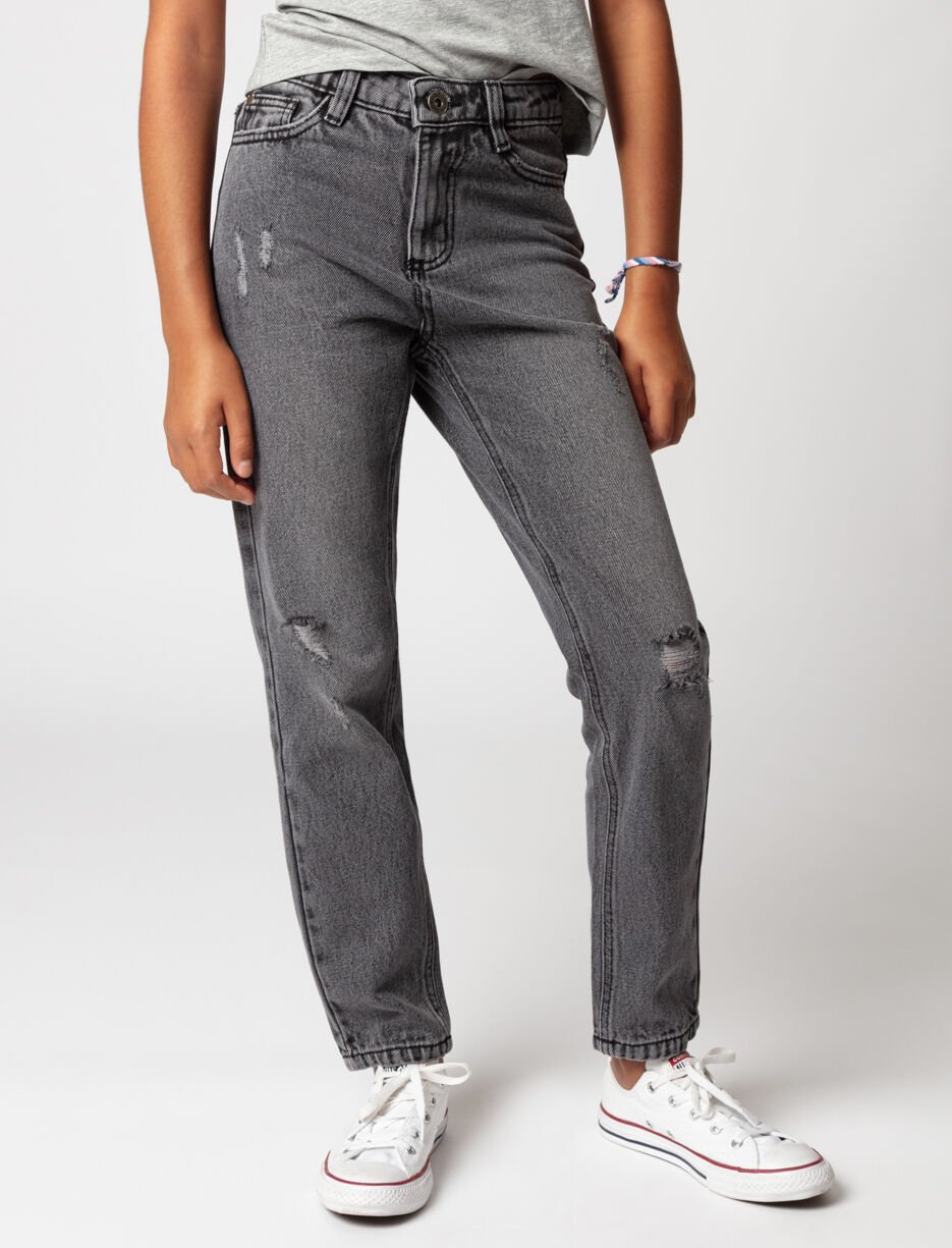 Jean Mom à taille haute