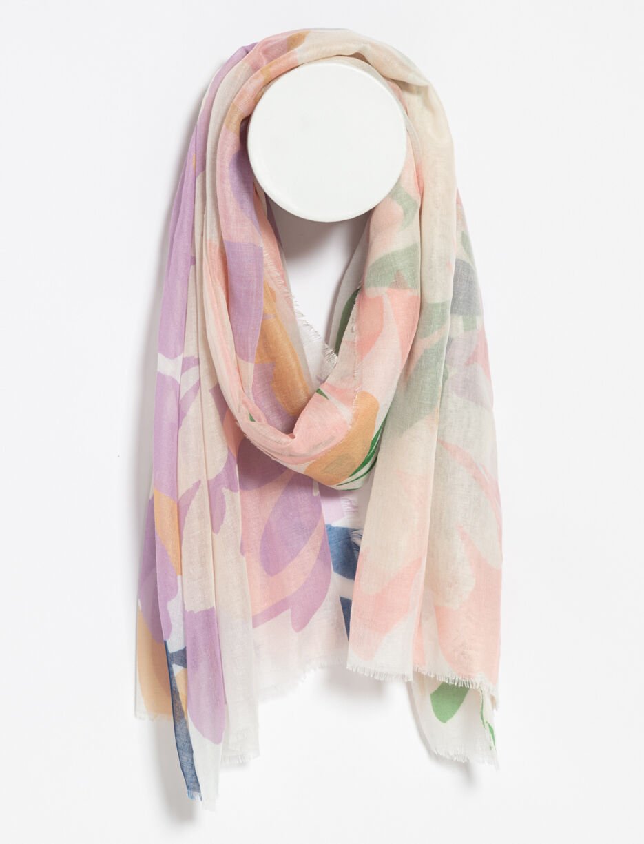 Foulard léger fleuri Foulard léger fleuri