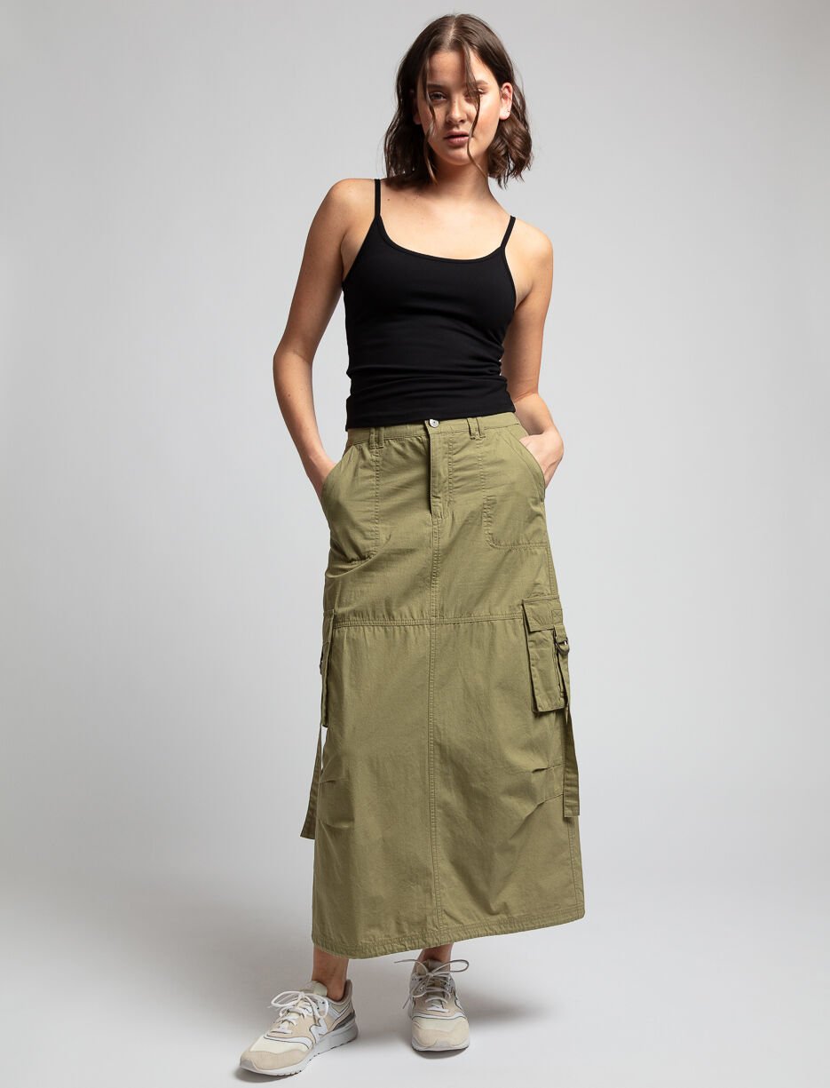 Jupe longue à poches cargo