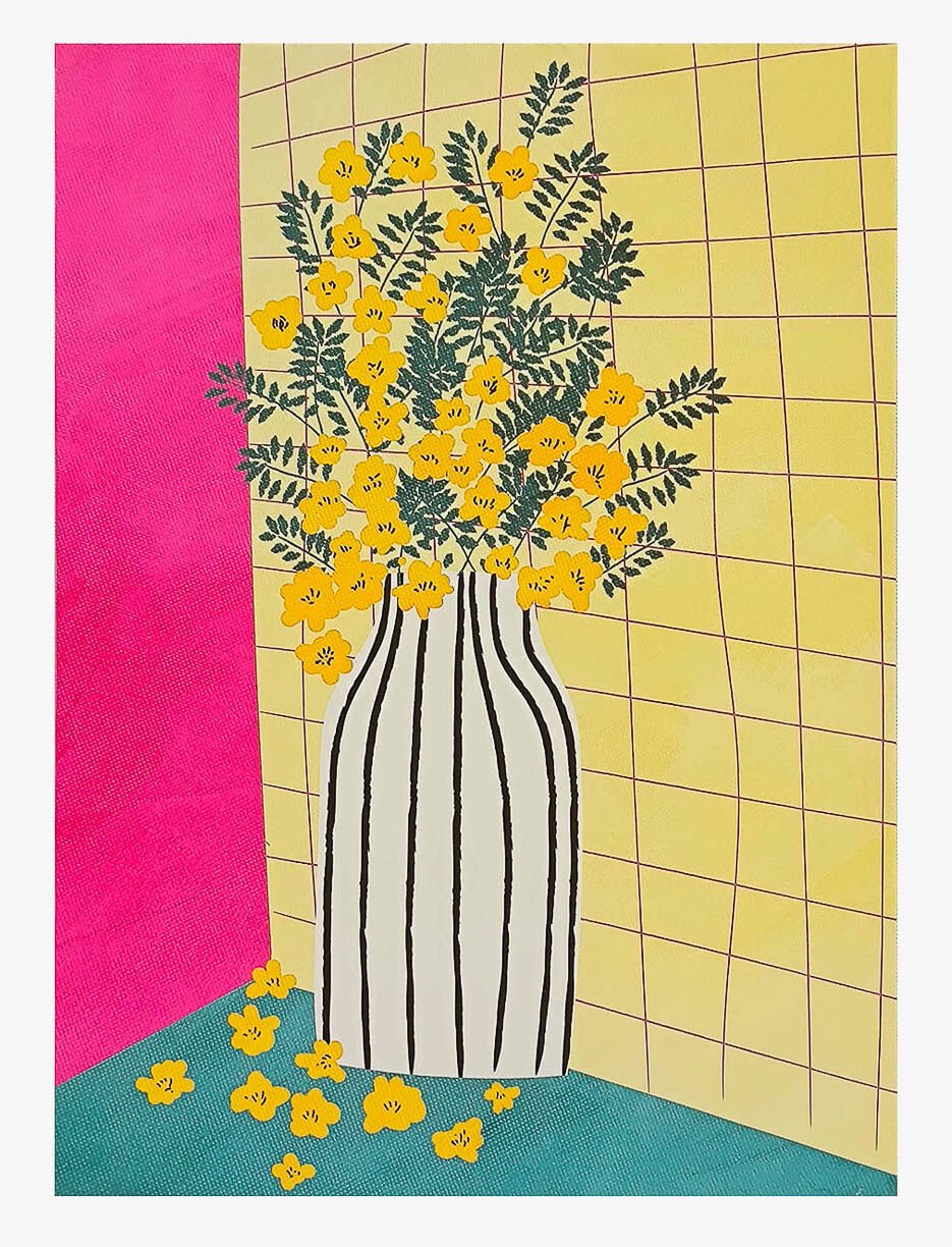 Toile imprimée vase et fleurs Toile imprimée vase et fleurs