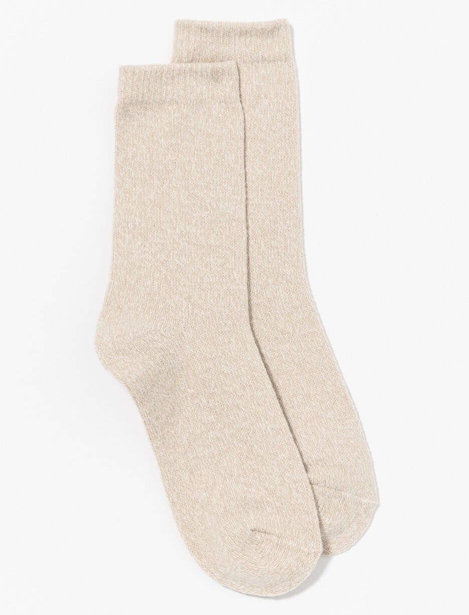 Mixed Knit Crew Socks