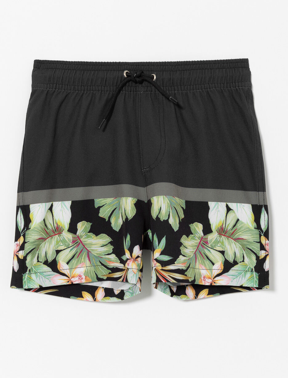 Boardshort imprimé à taille élastique - petit garçon