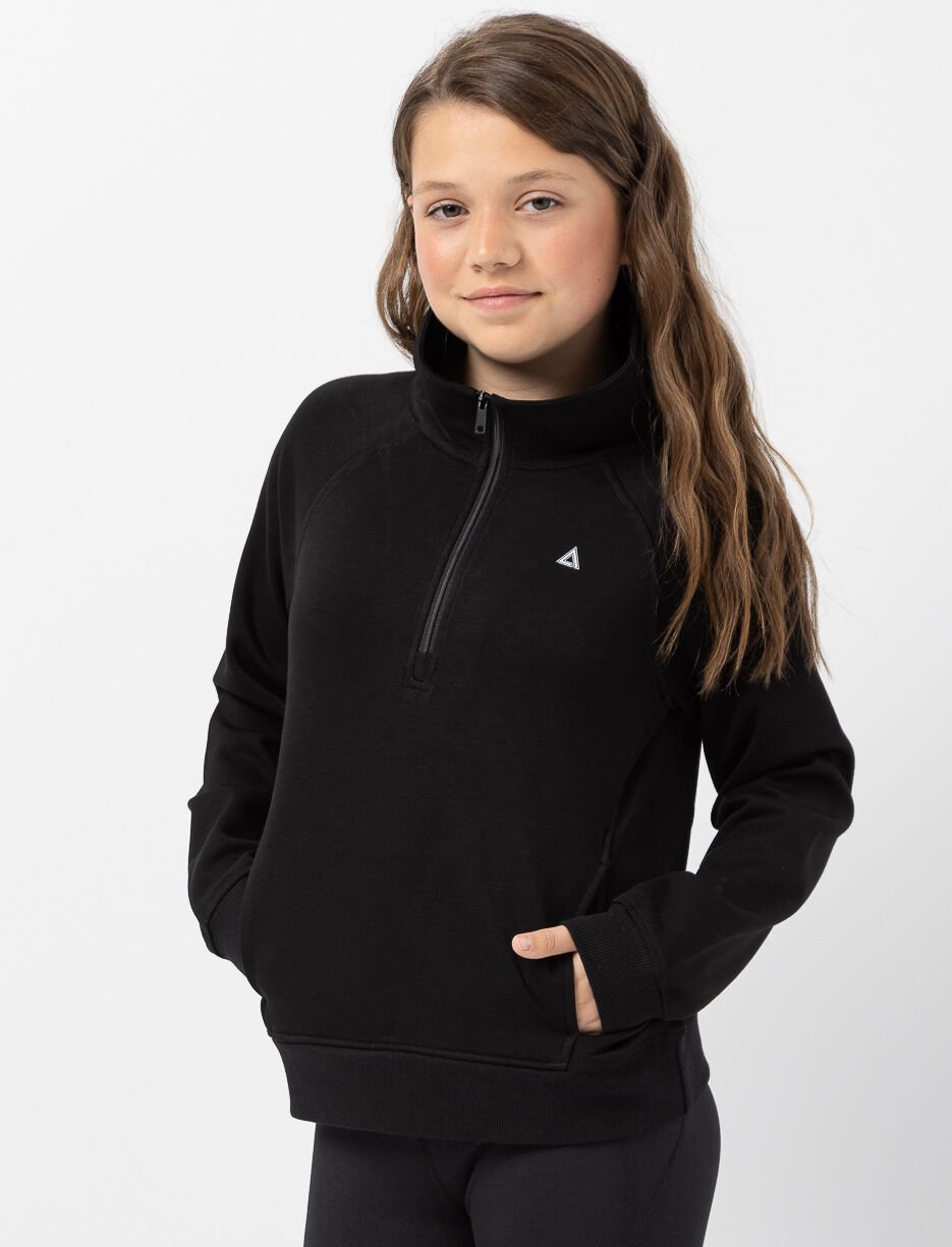 Chandail à col montant à demi-zp