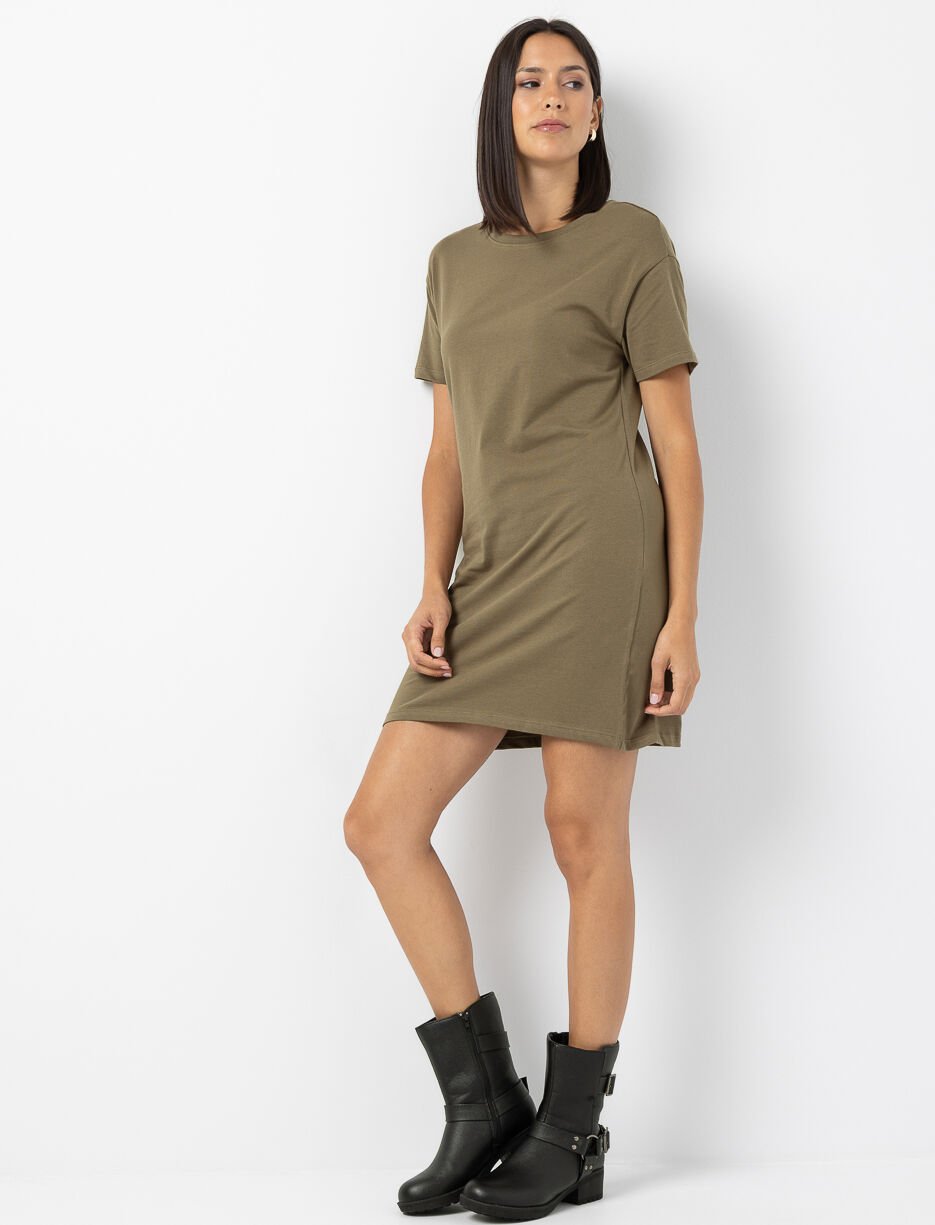 Solid T-shirt Dress