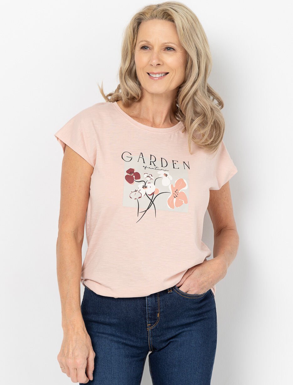 T-shirt imprimé à manches dolman