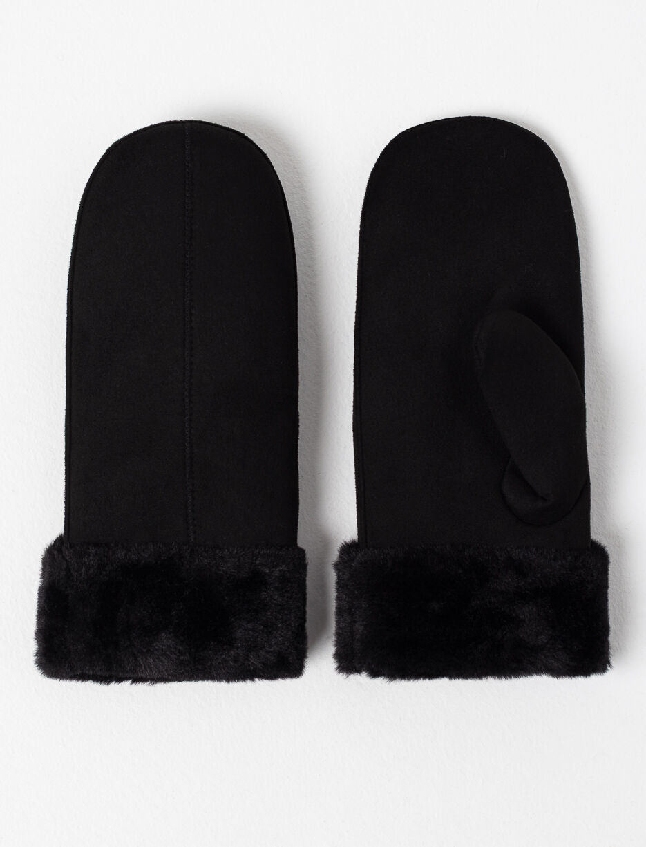 Mitaines doublées de fausse fourrure