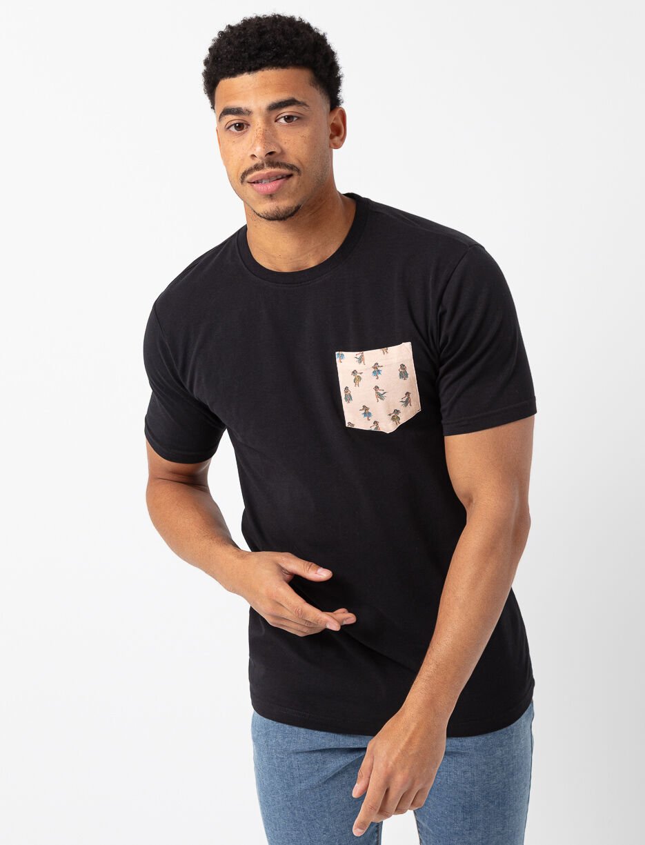 Solid T-shirt with Printed Pocket - Baby Boy