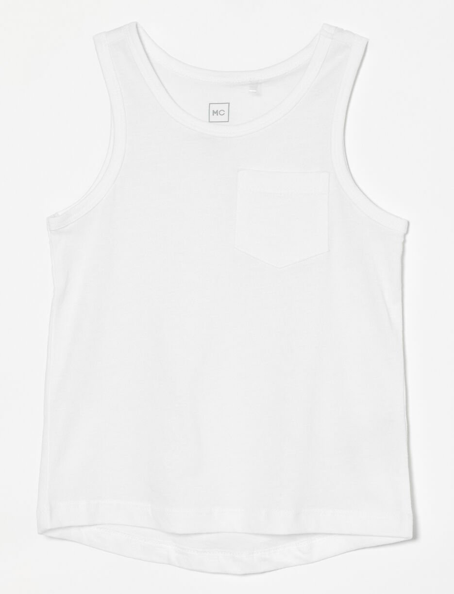 Solid Pocket Tank Top