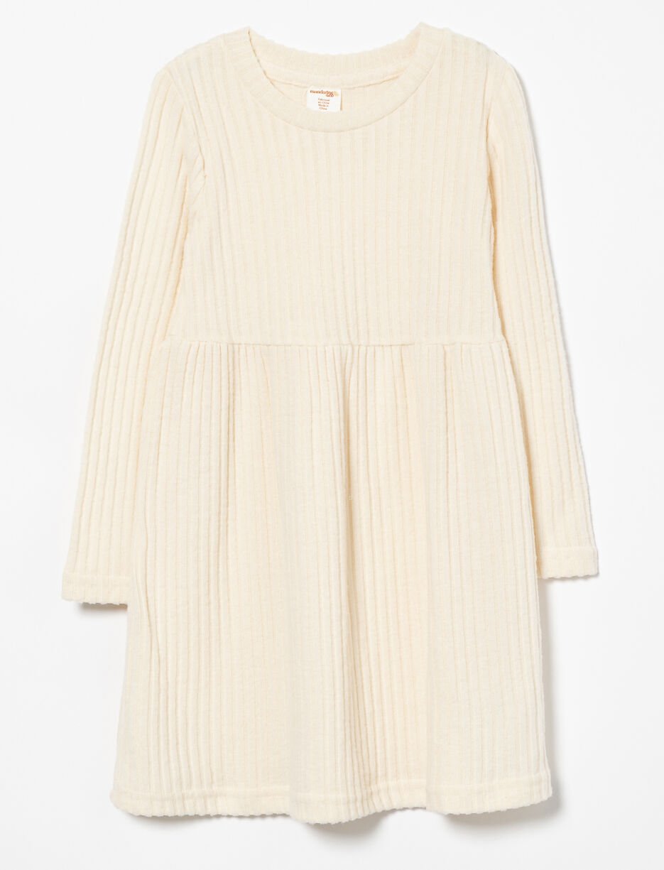 Ribbed Long-sleeve Dress - Little Girl
