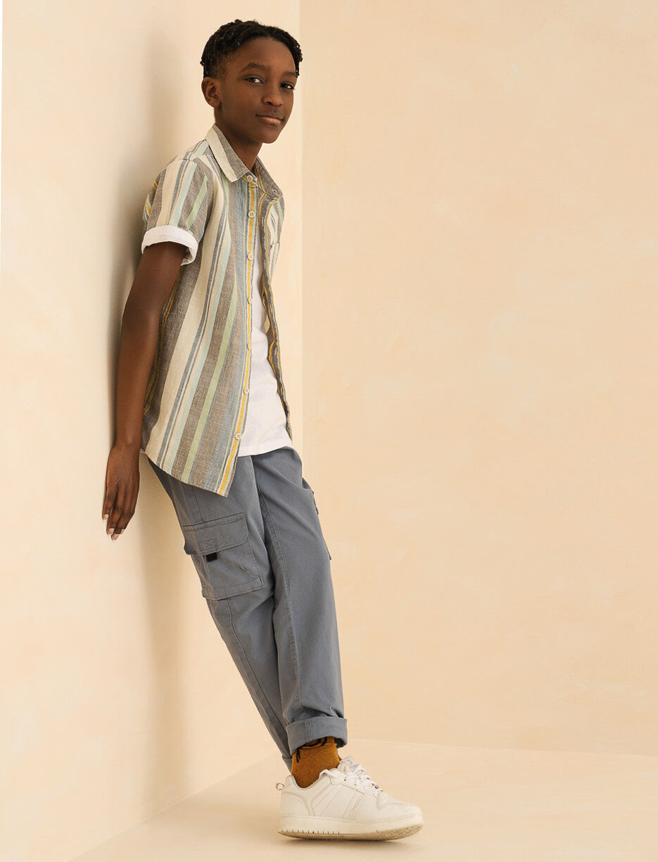 Pantalon cargo à taille élastique