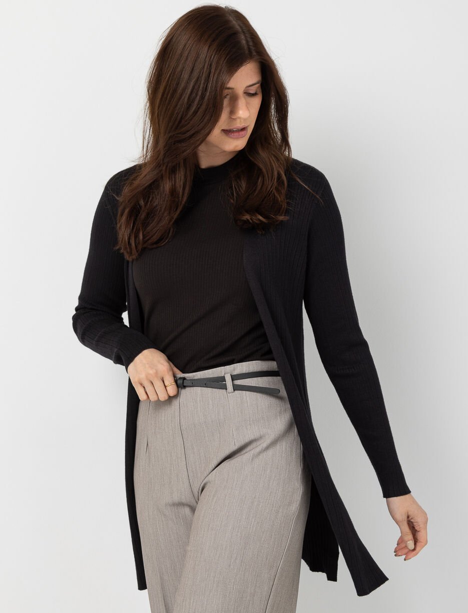 Cardigan ouvert c&ocirc;tel&eacute;