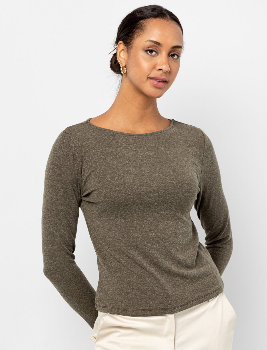 T-shirt ajusté à col rond