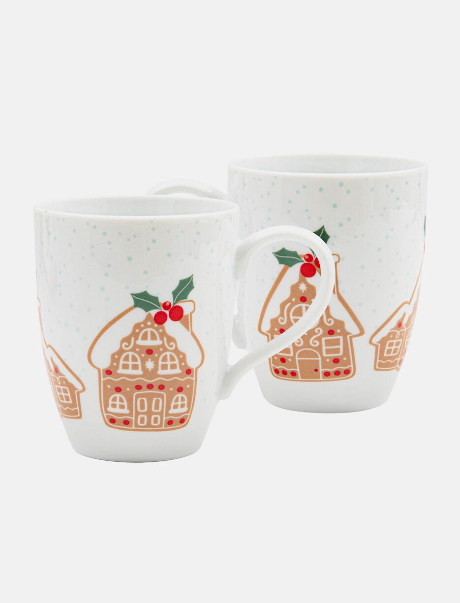 Tasse imprimée festive en porcelaine