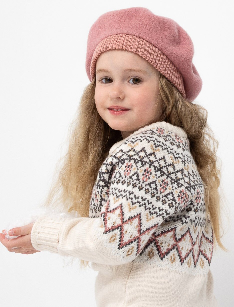 Robe en tricot à motif jacquard - petite fille