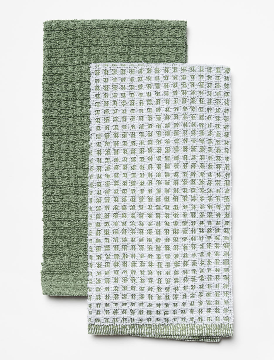 Serviettes à vaisselle en ratine - paquet de 2 Serviettes à vaisselle en ratine - paquet de 2