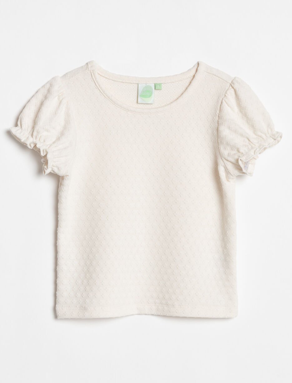 T-shirt uni textur&eacute;