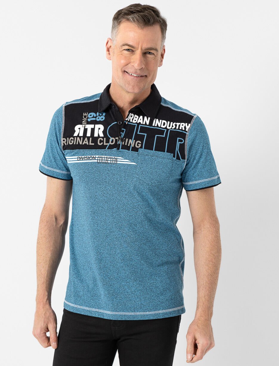 Graphic Polo with Pocket