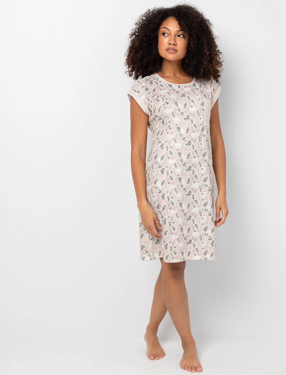 Chemise de nuit imprim&eacute;e