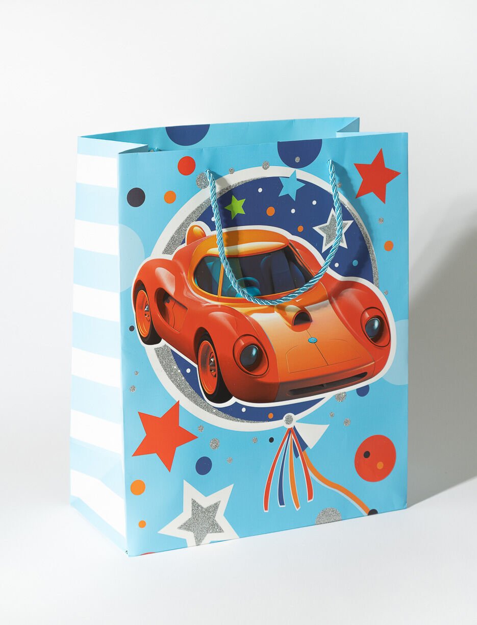 Sac cadeau imprim&eacute; moyen