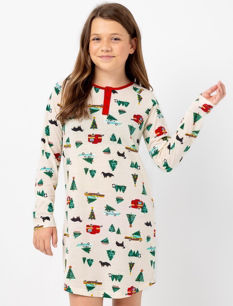 Chemise de nuit imprimée Noël