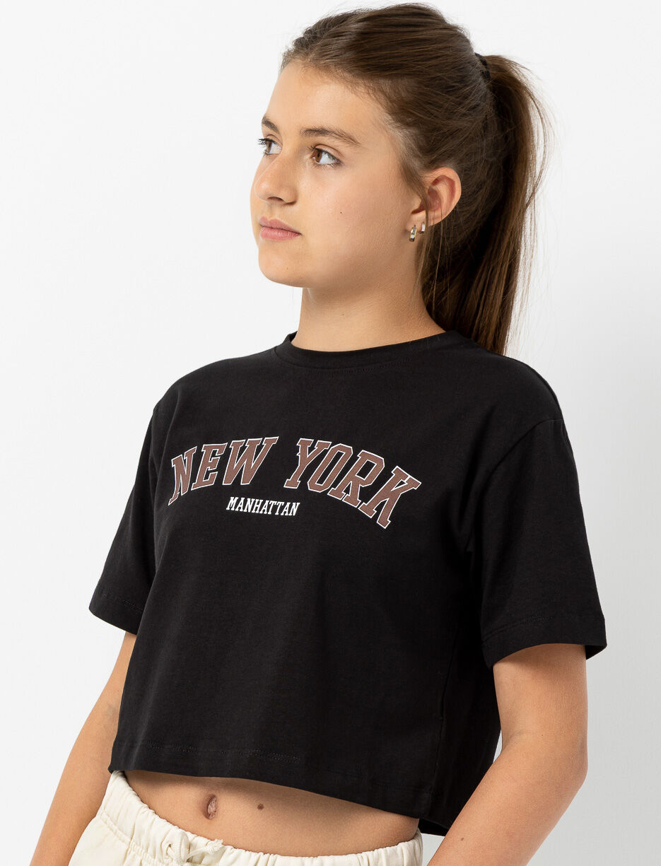 Printed Cropped T-shirt