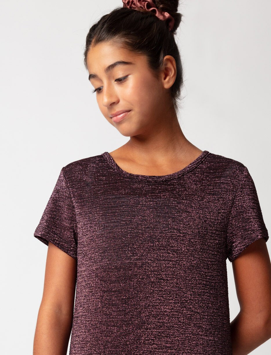 Sparkling Short-sleeve Dress