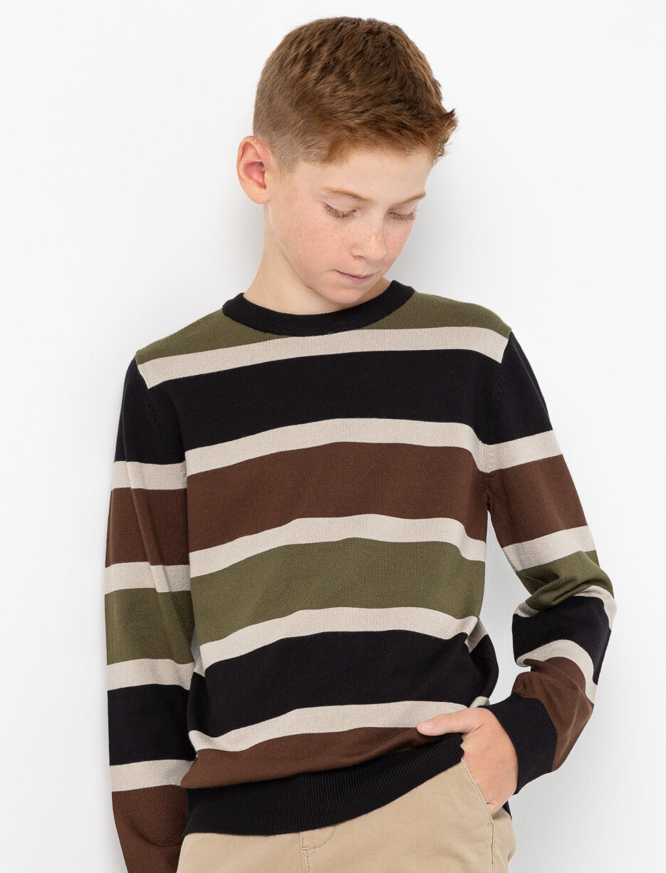 Striped Knit Sweater - Teen Boy