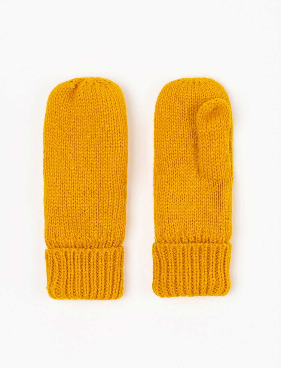 Mitaines de tricot doubl&eacute;es